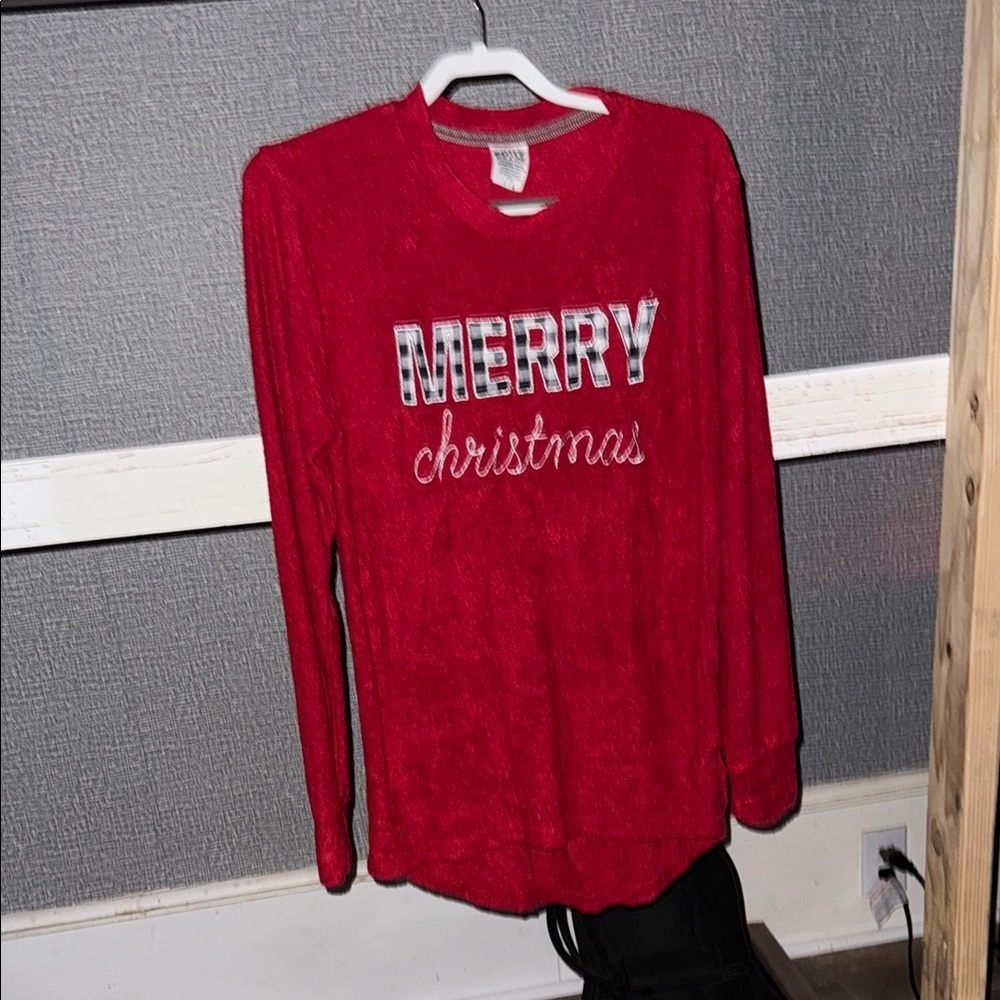 Red Merry Christmas Long Sleeve Shirt